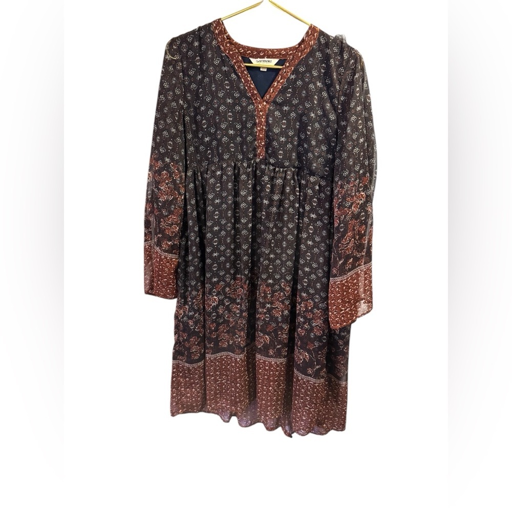 Tantrums Boho Floral Long Sleeve Dress - Size S